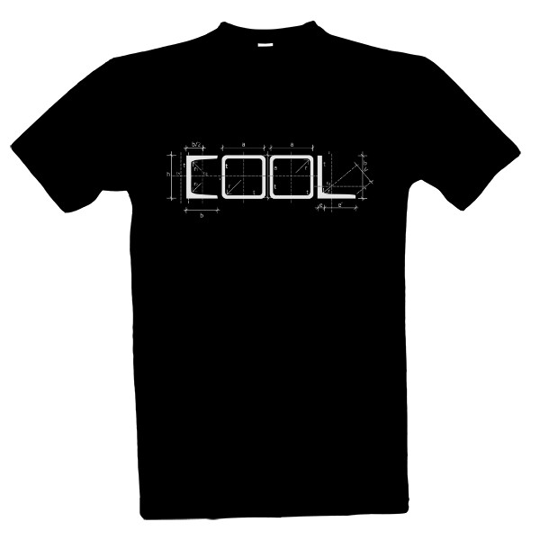 Tričko s potlačou COOL profily - černé tričko