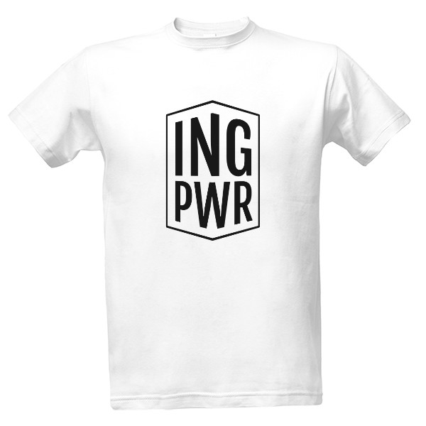 Tričko s potlačou ING PWR - světlé tričko